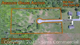 ABSOLUTE ONLINE AUCTION: <br/>7.01 +/-AC Zoned Residential in Coffee County, TN