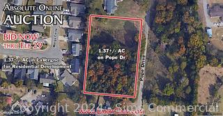 ABSOLUTE ONLINE AUCTION: <br/>1.37+/- AC for Residential Development in LaVergne, TN