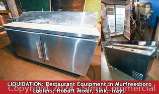 ABSOLUTE ONLINE AUCTION: Restaurant Equipment in Downtown Murfreesboro