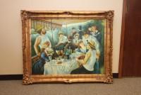 Oil on Canvas Painting after Pierre Auguste Renoir's <i>Luncheon of the Boating Party</i> in Gilded Wood Frame